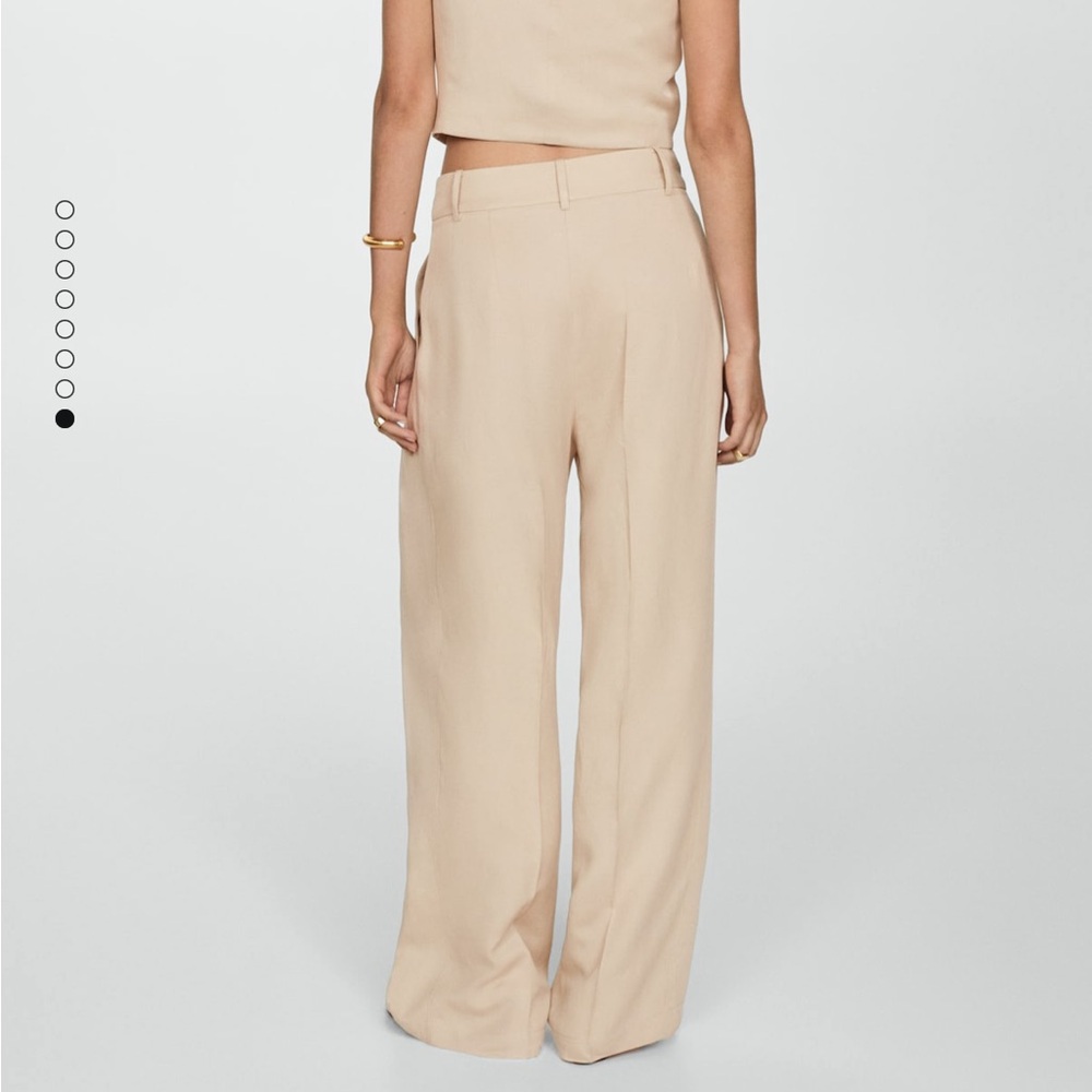 NWT - Mango  Lyocell Wide-Leg Pants - Picture 3 of 8